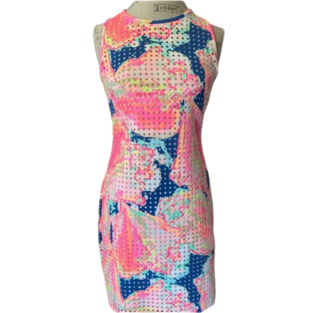 Lilly Pulitzer Perla Indigo Queen Conch Dress XS